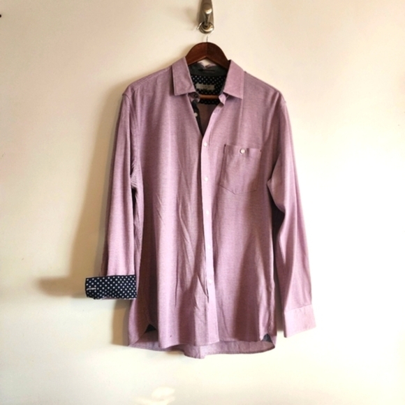 Ted Baker Light Purple Longsleeve Buttonup Dress Shirt Size 5-L - Picture 1 of 5